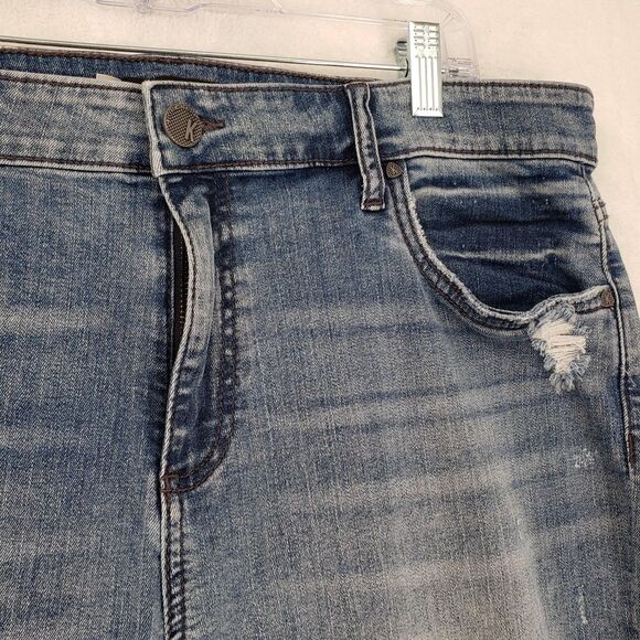 Kut From The Kloth Jeans Womens 16 Reese High Rise Ankle Straight Distressed - Picture 2 of 12